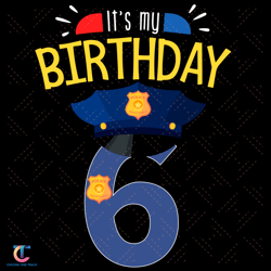 6th birthday 6 year old boys police officer uniform svg, birthday svg, 6 years old svg, 6 years old boy svg, 6th birthda
