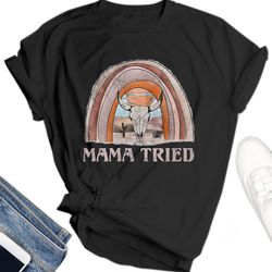 classic deer skull mama tried t shirt, merle haggard shirt, merle haggard t shirt, mama tried shirt, mama tried t shirt