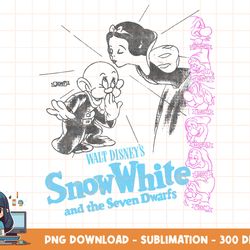 disney princess snow white and the seven dwarfs movie poster png, sublimation, digital print