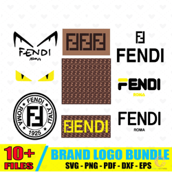 fendi logo bundle svg, fendi logo svg, lv logo svg, gucci logo svg, fashion logo svg, brand logo svg