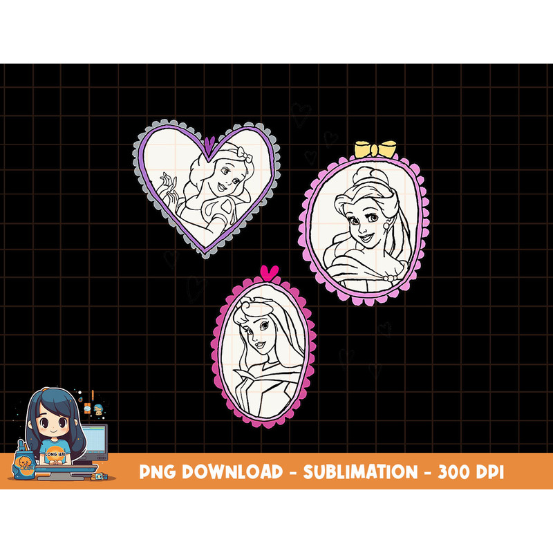 Disney Princess Snow White Aurora and Belle Frames T-Shirt png, sublimation, digital print.jpg