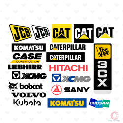 construction equipment logo svg, logo brand svg, construction equipment logo, brand logo svg, logo bundle