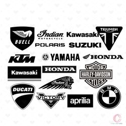 motorcycle brands logo bundle. famous logo svg, motocycle logo svg