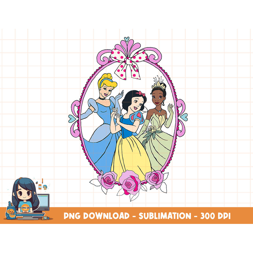 Disney Princess Snow White Cinderella and Tiana T-Shirt png, sublimation, digital print.jpg