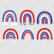Red White & Blue Rainbow SVG Cut File Set of 6 Cute Patriotic Independence Day July 4th America Rainbow PNG Instant Digital DOWNLOAD - 1.jpg