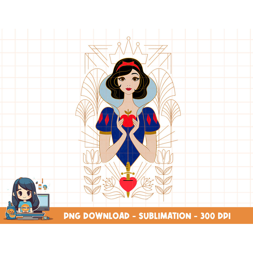 Disney Princess Snow White Modern Art Deco Style png, sublimation, digital print.jpg