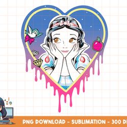 disney princess snow white pretty heart drips png, sublimation, digital print