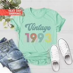 vintage 1993 shirt, 30th birthday gift for women, 30th birthday shirt, 30th birthday woman, 30th birthday gift for men
