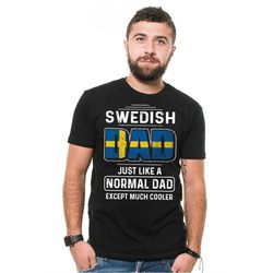 swedish dad t-shirt mens fathers day sweden shirt birthday gift swedish father shirt