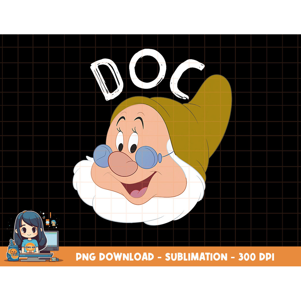Disney Snow White & The Seven Dwarfs Doc Face png, sublimation, digital print.jpg