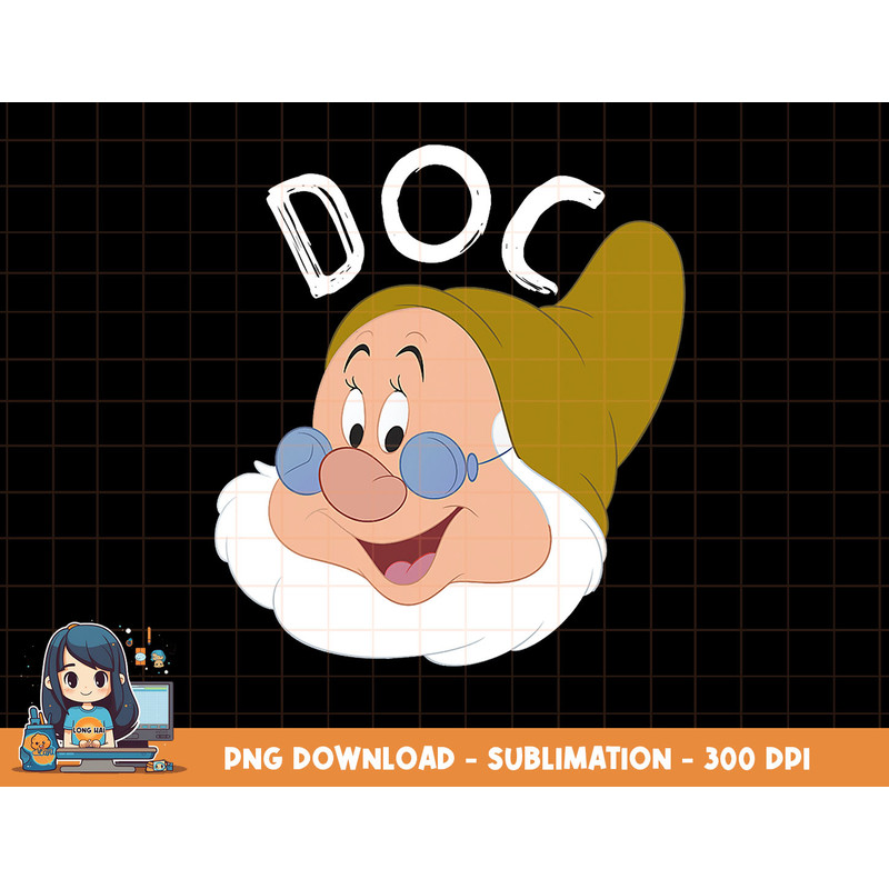 Disney Snow White & The Seven Dwarfs Doc Face png, sublimation, digital print.jpg