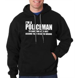 police offier hoodie policeman sweatshirt funny police hooded sweater