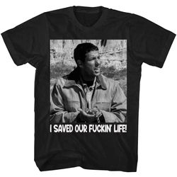 i saved our fuckin' life bulletproof shirt, bulletproof t shirt, bulletproof tshirt, action comedy film, adam sandler