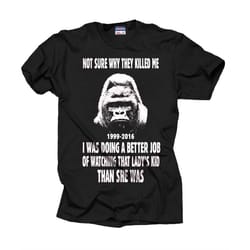 harambe support t-shirt rip harambe gorilla tee shirt