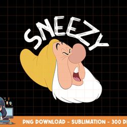 disney snow white & the seven dwarfs sneezy face png, sublimation, digital print