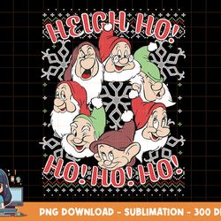 disney snow white all dwarfs ugly christmas sweater t-shirt png, sublimation, digital print