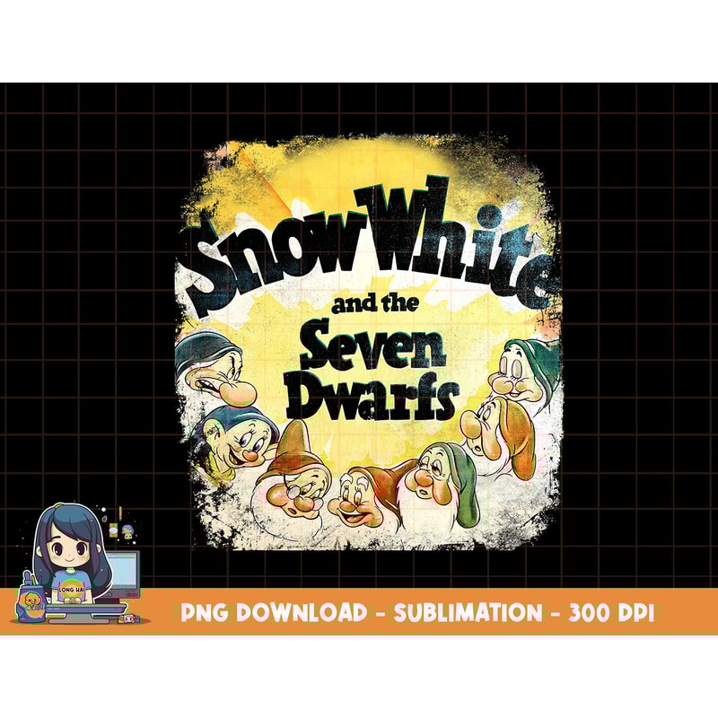 Disney Snow White And The Seven Dwarfs Classic Poster png, sublimation, digital print.jpg