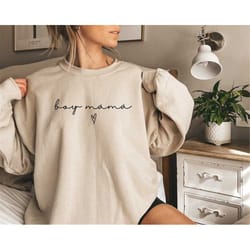 boy mama sweatshirt, boy mom gift, happy mother's day, mommy crewneck, cool mama tshirt, gift for mom, retro comfort mot