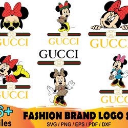 gucci bundle svg, gucci logo svg, gucci minnie svg