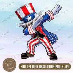 dabbing unc-le sa-m 4th of july png, funny dab dance png, fourth of july, unc-le sa-m usa flag, digital download