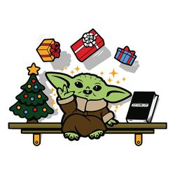 xmas tree baby yoda christmas, christmas svg, christmas svg, silhouette svg fies