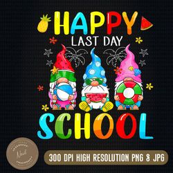 happy last day of school png, gnome png, teachers students graduation png, png high quality, png, digital download