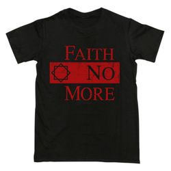 red logo faith no more t shirt, faith no more shirt, faith no more t shirt, rock band faith no more shirt, band shirt