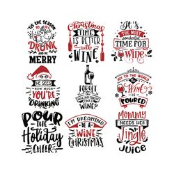 christmas wine bundle svg bundle designs christmas, christmas svg, silhouette svg fies