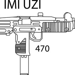imi uzi machine gun vector file for laser engraving, cnc router, cutting, engraving, cricut, vinyl cutting file