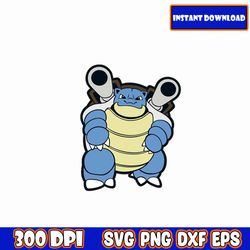 pokemon blastoise svg, layered svg files, cartoon svg, pokemon clipart, pikachu svg, pokemon font, pokemon cricut svg