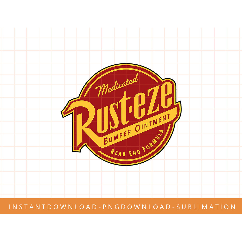 Disney Pixar Cars 2 Rust-Eze Ointment Logo Graphic T-Shirt png, sublimate, digital print.jpg