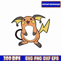 pokemon raichu svg, pokemon svg bundle, pikachu svg, pokemon clipart, pokemon cricut, svg files for cricut, pokemon png