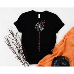 multiple sclerosis shirt, ms supporter t-shirt, ms awareness gift,orange ribbon ms warrior unisex crewneck,dandelion ms
