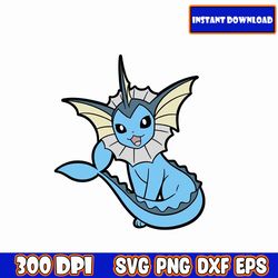 pokemon vaporeon svg, pokemon svg bundle, layered svg files, cartoon svg, pokemon clipart, pikachu svg, pokemon font svg