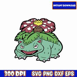 pokemon venusaur svg, pokemon svg bundle, pokemon clipart, pikachu svg, pokemon layered, pokemon birthday svg download