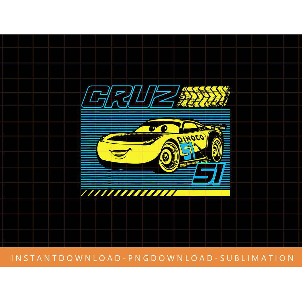 Disney Pixar Cars Dinoco Cruz Ramirez png, sublimate, digital print.jpg
