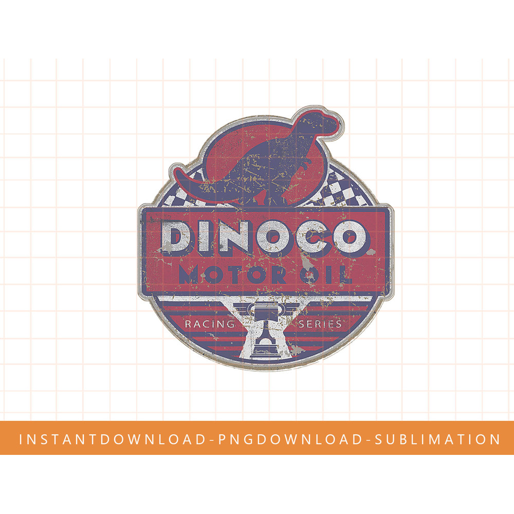 Disney Pixar Cars Dinoco Motor Oil Faded Sign png, sublimate, digital print.jpg