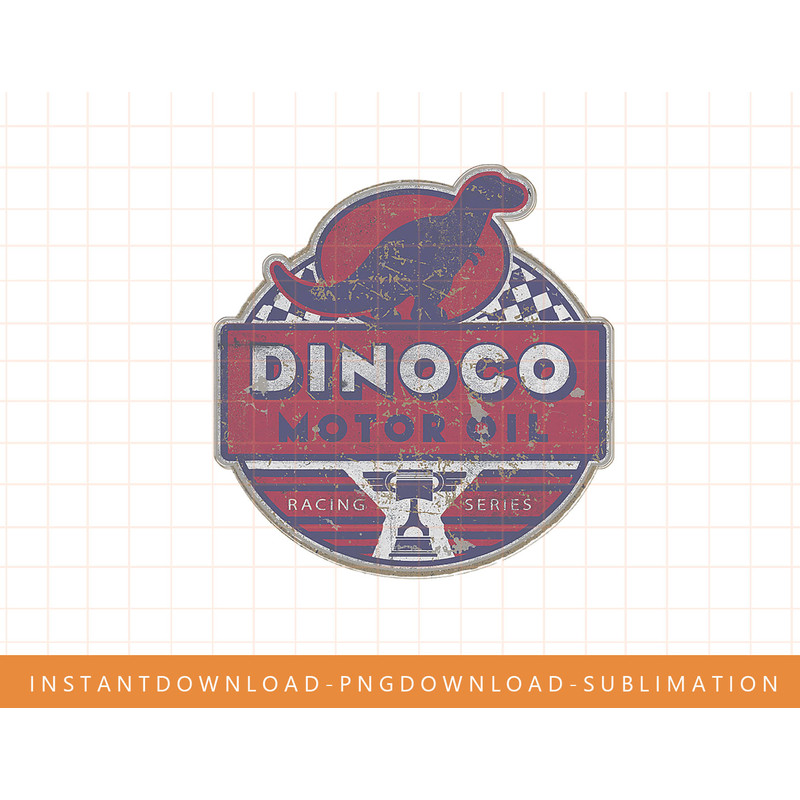 Disney Pixar Cars Dinoco Motor Oil Faded Sign png, sublimate, digital print.jpg
