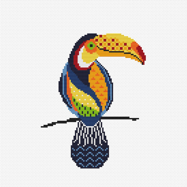 Toucan cross stitch pattern -3