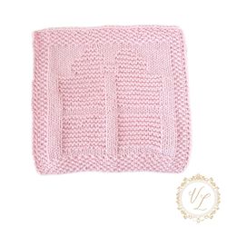 Knitting Pattern Square With Gift | Knit Washcloth | Dishcloth | Baby Blanket | PDF Knitting Pattern | V13