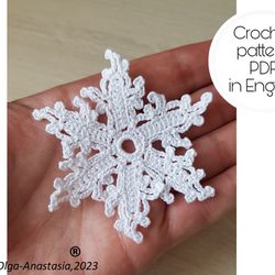 Snowflake  18 Christmas crochet pattern , crochet Snowflake pattern , crochet pattern , Irish Crochet , Motif crochet ,