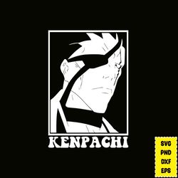 kenpachi svg digital download, japanese svg, anime silhouette, anime character, kawaii svg , anime svg packs