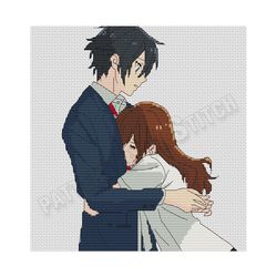 Anime cross stitch pattern Horimiya Couple PDF Instant Download Miyamura Hori