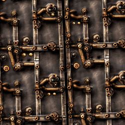 steampunk control panel backside seamless tileable repeating pattern