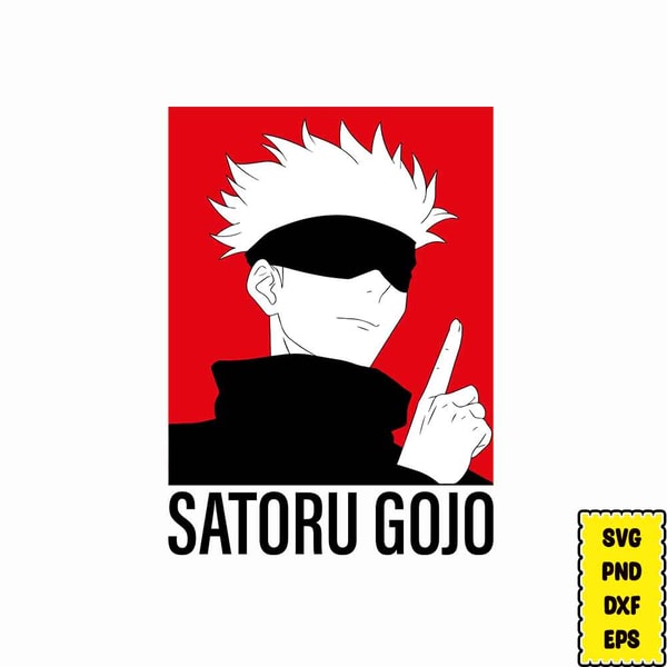 Satoru Gojo Svg, Anime vector files, Anime dtf transfer, Ani - Inspire ...