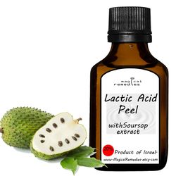 Lactic Acid Peel with Soursop Extract . Skin Discoloration, Acne, Scars.