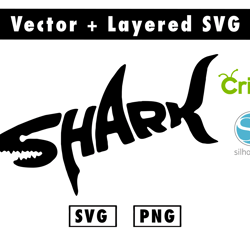shark svg and png files for cricut machine , anime svg , manga svg , goku svg
