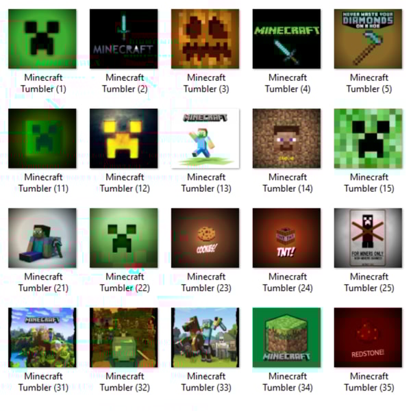 35 Minecraft Tumbler Wrap Design Bundle - PNG Sublimation Pr - Inspire ...