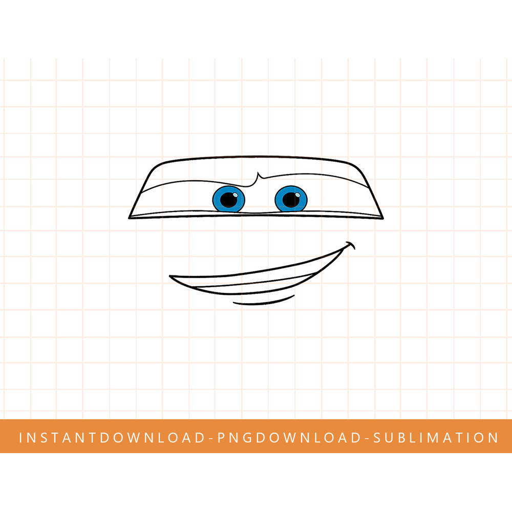 Disney Pixar Cars Lightning McQueen Big Face Short Sleeve png, sublimate, digital print.jpg