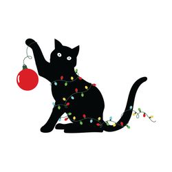 christmas cat kitten funny svg dxf png, cat kitten clipart, svg , silhouette svg fies